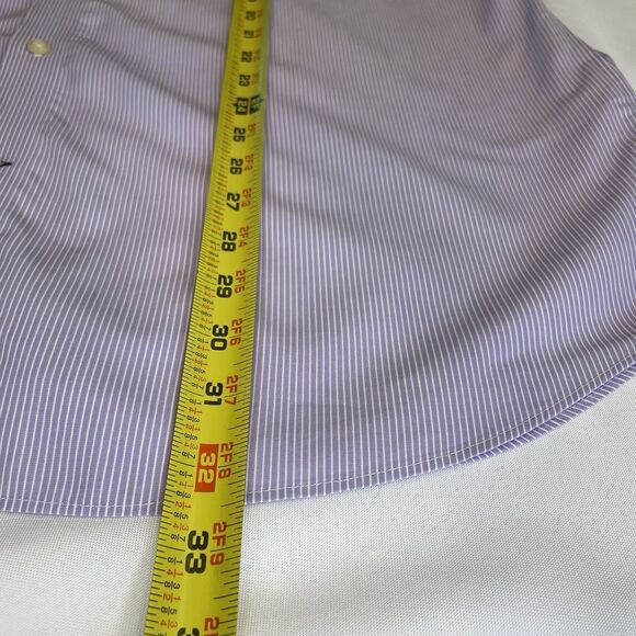 Banana Republic Men’s Slim Fit Poplin Button Up Non Iron Lavender Striped XL - Picture 7 of 12